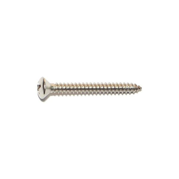 Midwest Fastener Sheet Metal Screw, #8 x 1-1/2 in, 18-8 Stainless Steel Oval Head Phillips Drive, 15 PK 63455 - main